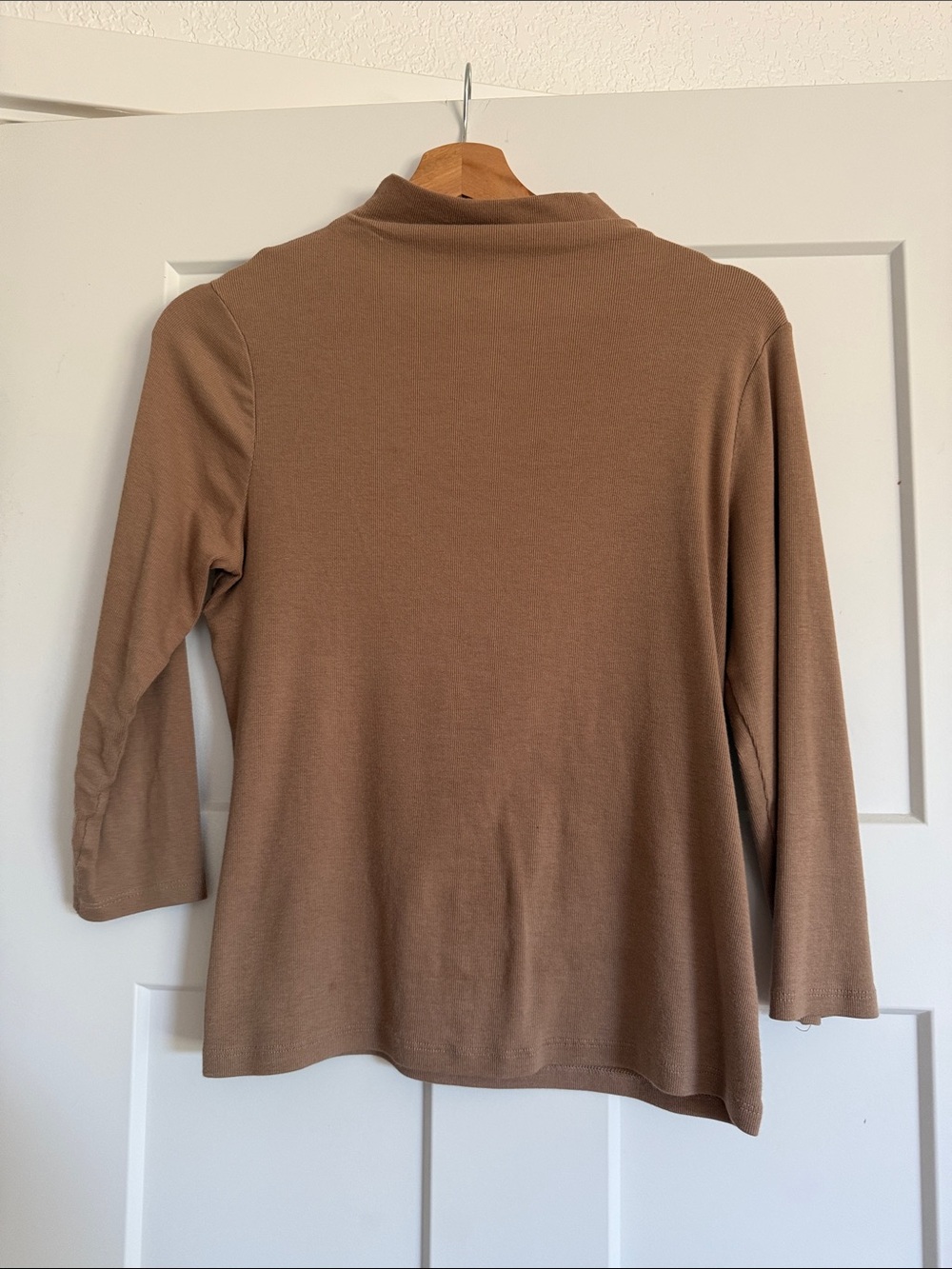 Nordstrom Taupe Brown Long-Sleeve Tunic Top